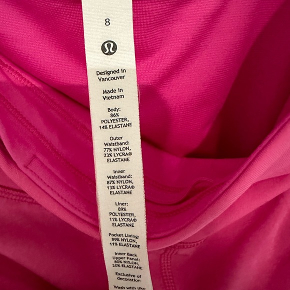 Sonic Pink Lululemon Speed Up High-Rise Lined Short 4” - size 8 - Picture 5 of 10